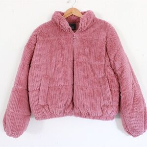 Wild Fable Corduroy Cropped Puffer Jacket